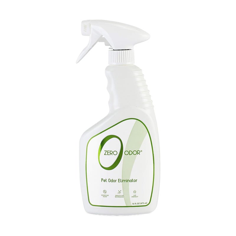 Zero Odor - Pet Odor Eliminator for Strong Odor, Eliminate Air & Surface Odors - Patented Molecular Technology Best For Carpet, Furniture, Beds Smell Great Again (Over 400 Sprays Per Bottle) - Image 1